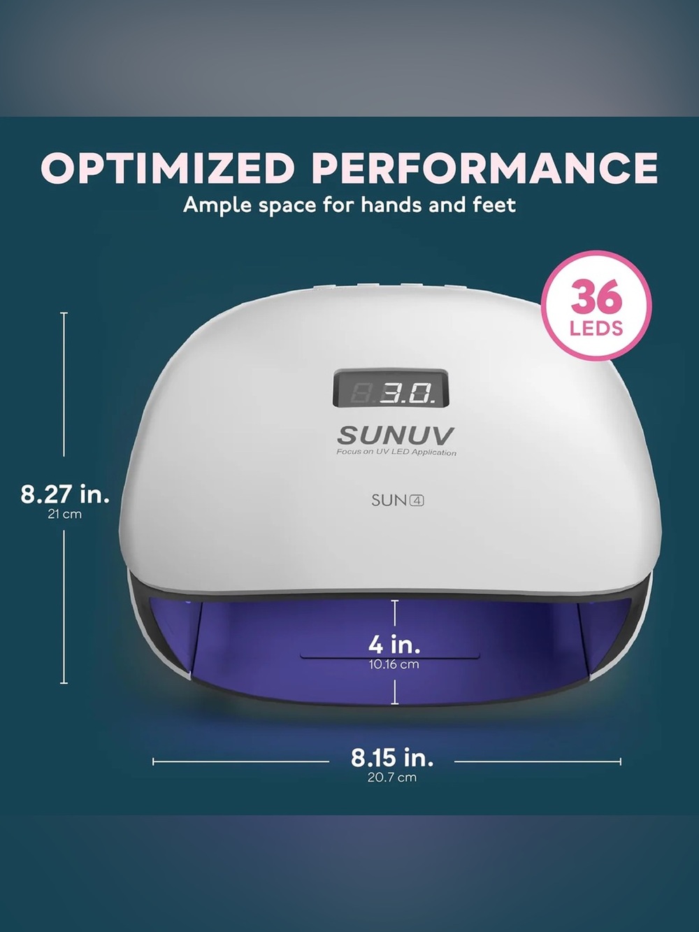 SUN4 UV LED Nail Lamp, Gel nail lamp, Hard gel nail lamp, UV Gel nail tools - Picture 2 of 15